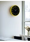 Mey İthalat® 36 Cm Sarı Standart Duvar Saati