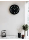 Mey İthalat® 36 Cm Siyah Arapça Rakamlı Duvar Saati