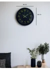 Mey İthalat® 36 Cm Siyah Arapça Rakamlı Duvar Saati