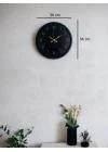 Mey İthalat® 36 Cm Siyah Asil Duvar Saati