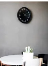 Mey İthalat® 36 Cm Siyah Dekoaratif Duvar Saati