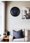 Mey İthalat® 36 Cm Siyah Dekoratif Duvar Saati