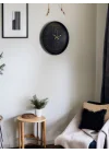 Mey İthalat® 36 Cm Siyah Dekoratif Duvar Saati