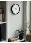Mey İthalat® 36 Cm Siyah Dekoratif Duvar Saati