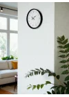 Mey İthalat® 36 Cm Siyah Dekoratif Duvar Saati