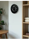 Mey İthalat® 36 Cm Siyah Dekoratif Duvar Saati