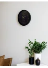Mey İthalat® 36 Cm Siyah Dekoratif Duvar Saati