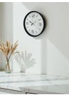 Mey İthalat® 36 Cm Siyah Dekoratif Duvar Saati
