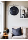 Mey İthalat® 36 Cm Siyah Dekoratif Duvar Saati