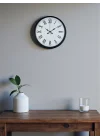 Mey İthalat® 36 Cm Siyah Roma Rakamlı Duvar Saati