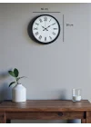 Mey İthalat® 36 Cm Siyah Roma Rakamlı Duvar Saati