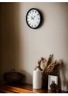 Mey İthalat® 36 Cm Siyah Sade Standart Duvar Saati