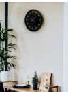 Mey İthalat® 36 Cm Siyah Şık Duvar Saati