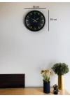 Mey İthalat® 36 Cm Siyah Şık Duvar Saati