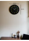 Mey İthalat® 36 Cm Siyah Standart Duvar Saati