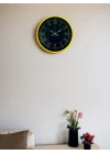 Mey İthalat® 36 Cm Standart Sarı Duvar Saati