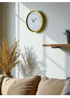 Mey İthalat® 36 Cm Standart Sarı Duvar Saati