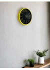Mey İthalat® 36 Cm Standart Sarı Duvar Saati