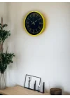 Mey İthalat® 36 Cm Standart Sarı Duvar Saati