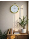 Mey İthalat® 36 Cm Standart Sarı Duvar Saati