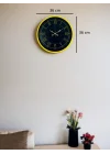 Mey İthalat® 36 Cm Standart Sarı Duvar Saati