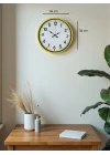 Mey İthalat® 36 Cm Standart Sarı Duvar Saati