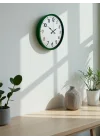 Mey İthalat® 36 Cm Standart Yeşil Duvar Saati