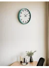 Mey İthalat® 36 Cm Turkuaz Sade Şık Duvar Saati