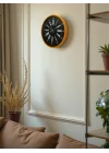 Mey İthalat® 36 Cm Turuncu Dekoratif Duvar Saati