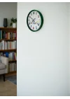 Mey İthalat® 36 Cm Yeşil Çocuk Odası Duvar Saati