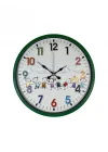 Mey İthalat® 36 Cm Yeşil Çocuk Odası Duvar Saati