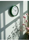 Mey İthalat® 36 Cm Yeşil Dekoratif Duvar Saati