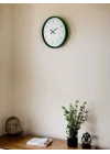 Mey İthalat® 36 Cm Yeşil Dekoratif Duvar Saati