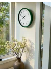 Mey İthalat® 36 Cm Yeşil Dekoratif Duvar Saati