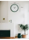 Mey İthalat® 36 Cm Yeşil Dekoratif Duvar Saati