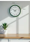 Mey İthalat® 36 Cm Yeşil Dekoratif Duvar Saati