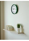 Mey İthalat® 36 Cm Yeşil Modern Dekoratif Duvar Saati