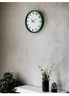 Mey İthalat® 36 Cm Yeşil Sade Dekoratif Duvar Saati