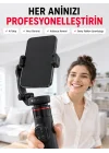 Mey İthalat® 360° AI Akıllı Takipli Selfie Stick Gimbal Stabilizatör Bluetooth Kumandalı Uzayabilir Telefon Tripodu
