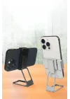 Mey İthalat®   360 derece Dönen Tüm Telefon Tipleri İle Uyumlu Metal Telefon Standı Braket