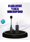 Mey İthalat® 360 Derece Ses Algılamalı Type C Şarjlı Yaka Mikrofonu