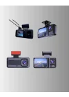 Mey İthalat® 360° Kapsama Sahip Full HD Araç Kamerası 3’lü Kayıt Gece Görüşlü DashCam
