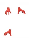 Mey İthalat® 3D Dekoratif Kırmızı El Biblo 17x16 cm Modern Ev Aksesuarı