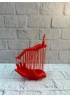 Mey İthalat® 3D El İnsan Figürü Kırmızı Minimal Modern Ev ve Ofis Dekoru 12x18 cm