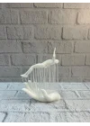 Mey İthalat® 3D El Üzerinde İnsan Figürü Beyaz Minimal Masa Üstü Dekor
