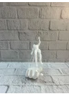 Mey İthalat® 3D El Üzerinde İnsan Figürü Beyaz Minimal Masa Üstü Dekor