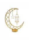 Mey İthalat® 3D Hilal Cami Dekor Özel Baskı 20x20 cm Şık Masa Üstü