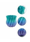 Mey İthalat® 3D KIVRIMLI VAZO MAVİ
