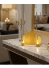 Mey İthalat® 3D Ramazan Cami Dekor 2 Mumlu Işıklı Masa Üstü Biblo