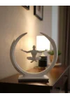 Mey İthalat® 3D Zen Heykeli Ay Formlu Meditasyon Yapan İnsan Figürü Dekor
